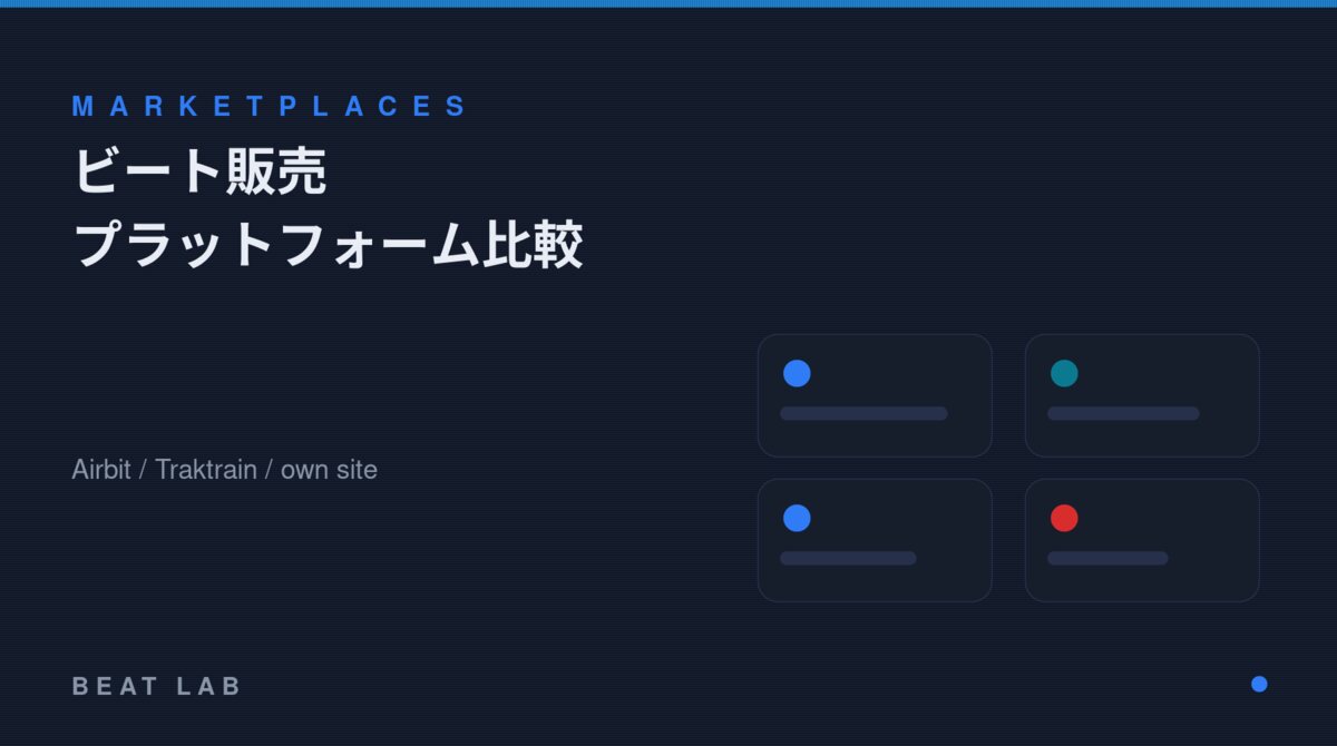 ビート販売プラットフォームの比較図