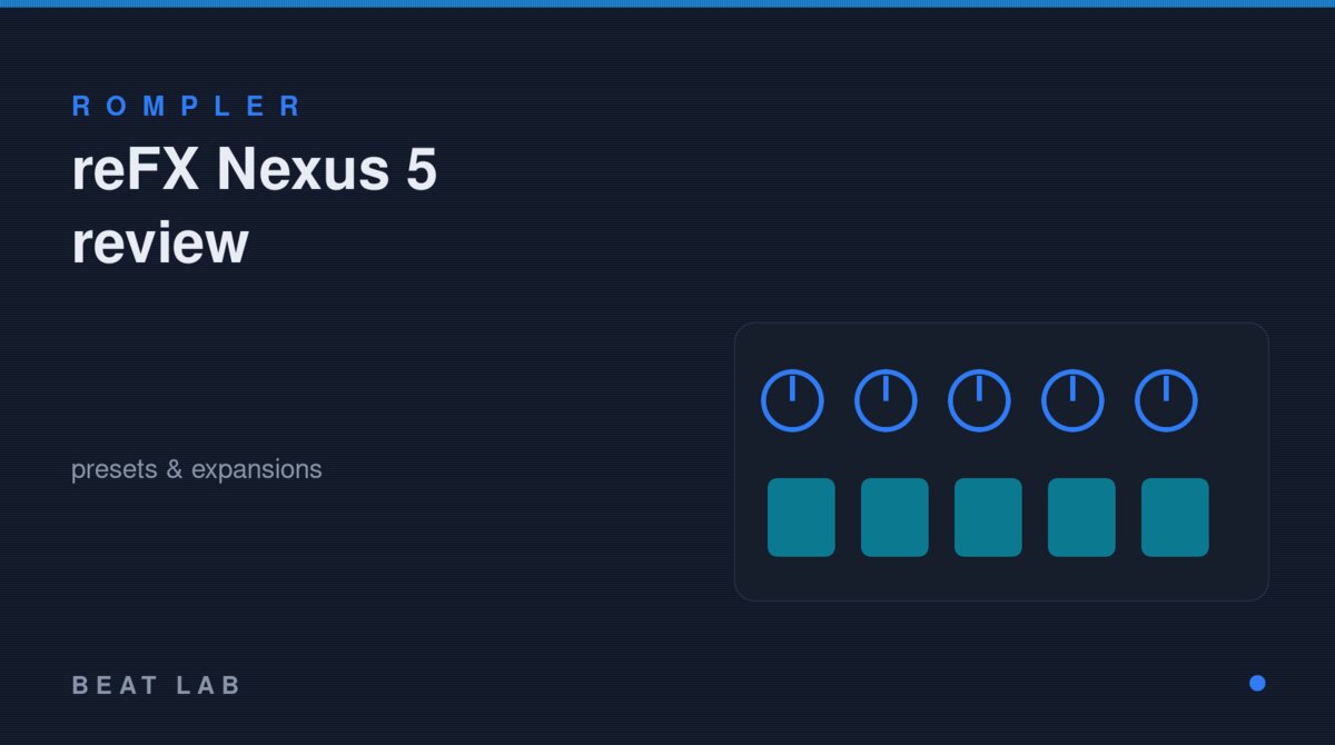 reFX Nexus 5 presets
