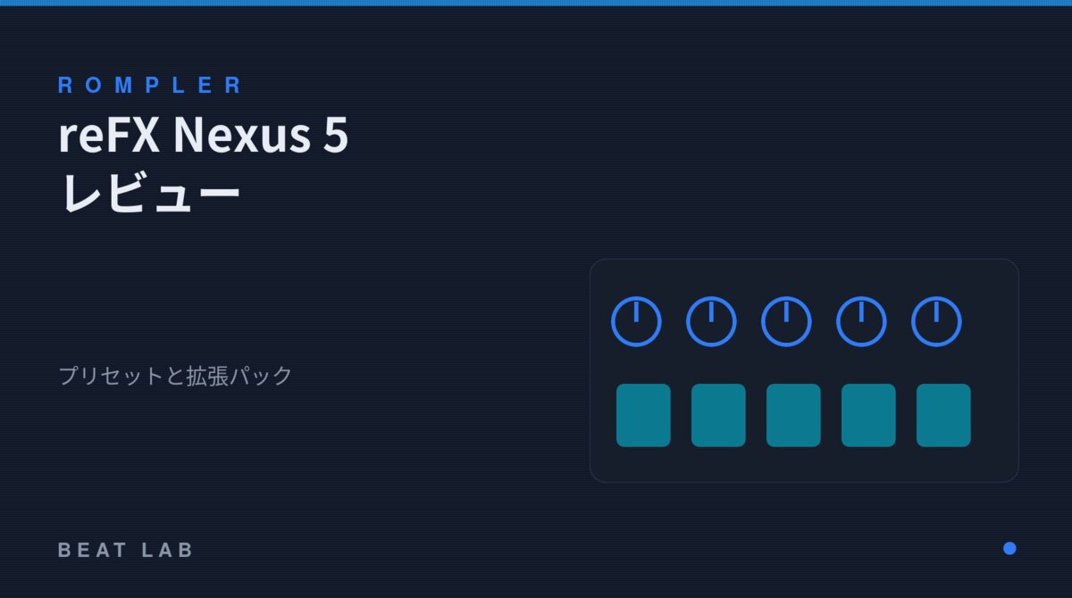 reFX Nexus 5のプリセットの図