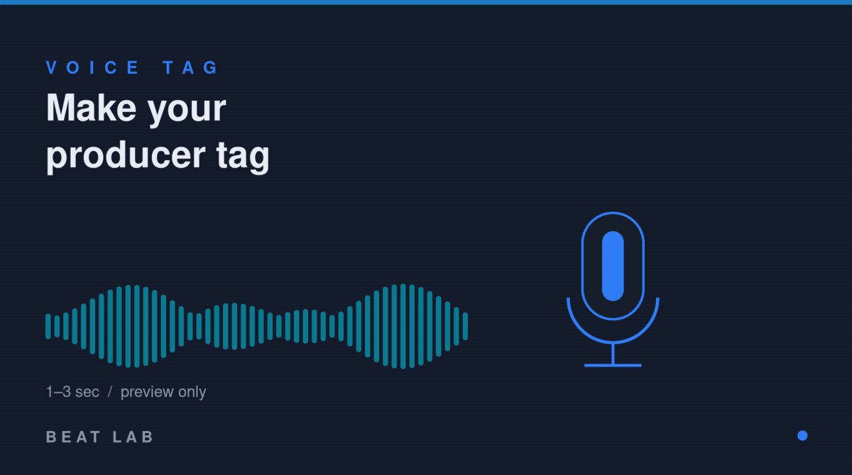 Recording a producer voice tag