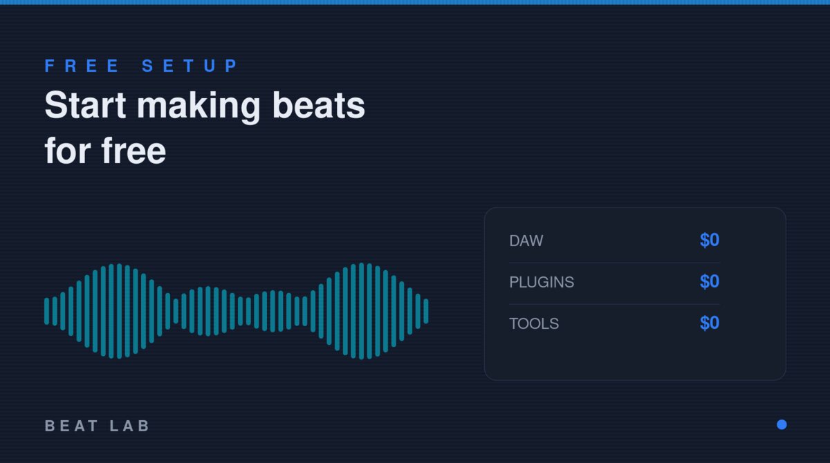 Building a beatmaking setup for free